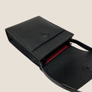 [シュリンクレザー×クロコパターンレザー]<br>ヴォヤージュサコッシュ<br>color：ブラック