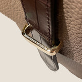 [Taurillon Lagoon x Crocodile]<br>voyage shoulder<br>color: taupe