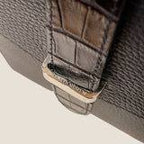 [Shrink leather x croco pattern leather]<br>voyage shoulder<br>color: navy