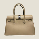 [Shrink leather x croco pattern leather]<br>Voyage M bag<br>color: taupe