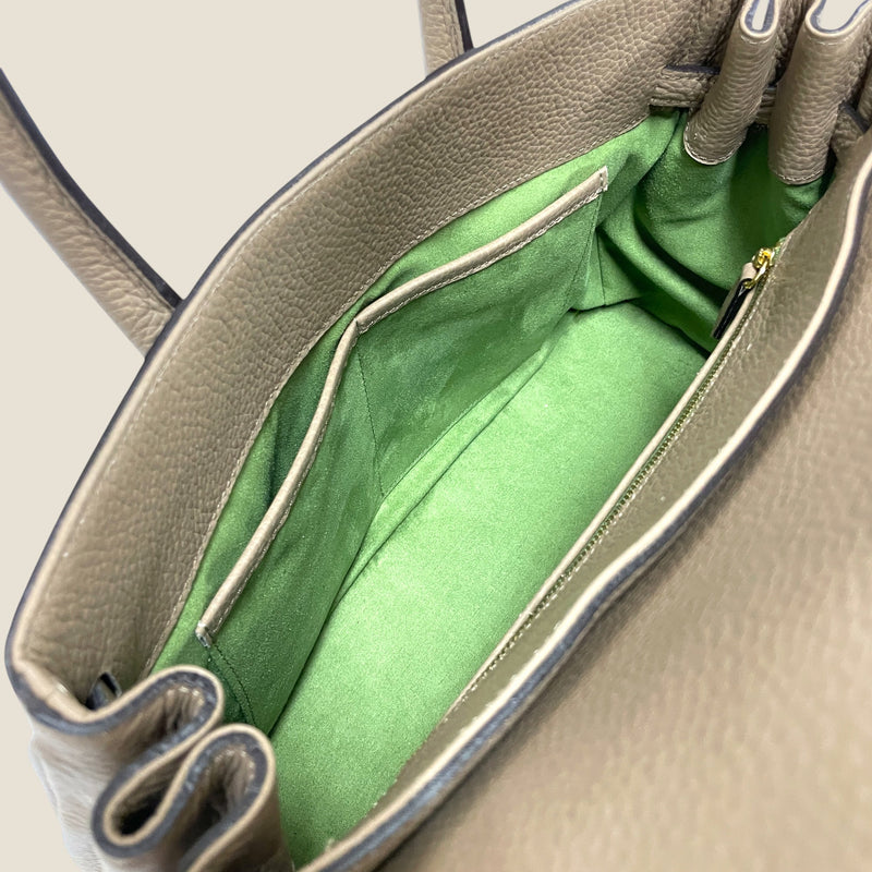 [オールシュリンクレザー]<br>ヴォヤージュMバッグ<br>color：トープ