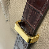 [Shrink leather x croco pattern leather]<br>Voyage M bag<br>color: taupe