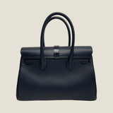 [Shrink leather x croco pattern leather]<br>Voyage M bag<br>color: navy