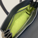 [Taurillon Lagoon x Crocodile]<br>Voyage M bag<br>color: navy