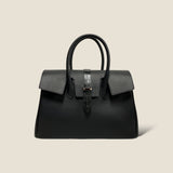 [Shrink leather x croco pattern leather]<br>Voyage M bag<br>color: black<br>[Scheduled to arrive in early August]