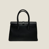 [Shrink leather x croco pattern leather]<br>Voyage M bag<br>color: black<br>[Scheduled to arrive in early August]