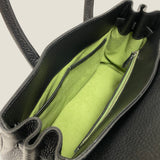 [Taurillon Lagoon x Crocodile]<br>Voyage M bag<br>color: black