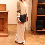 [Croc pattern]<br>Box sacoche L<br>color: navy