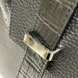 [Shrink leather x croco pattern leather]<br>Voyage M bag<br>color: black<br>[Scheduled to arrive in early August]