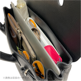 [Shrink leather x croco pattern leather]<br>Voyage M bag<br>color: black<br>[Scheduled to arrive in early August]