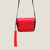 [Shrink leather]<br>medallion tassel charm<br>color: blood orange