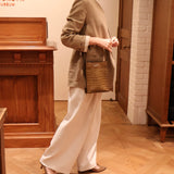 [Croc pattern]<br>Box sacoche L<br>color: khaki