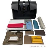 [Taurillon Lagoon x Crocodile]<br>Voyage M bag<br>color: taupe x dark brown