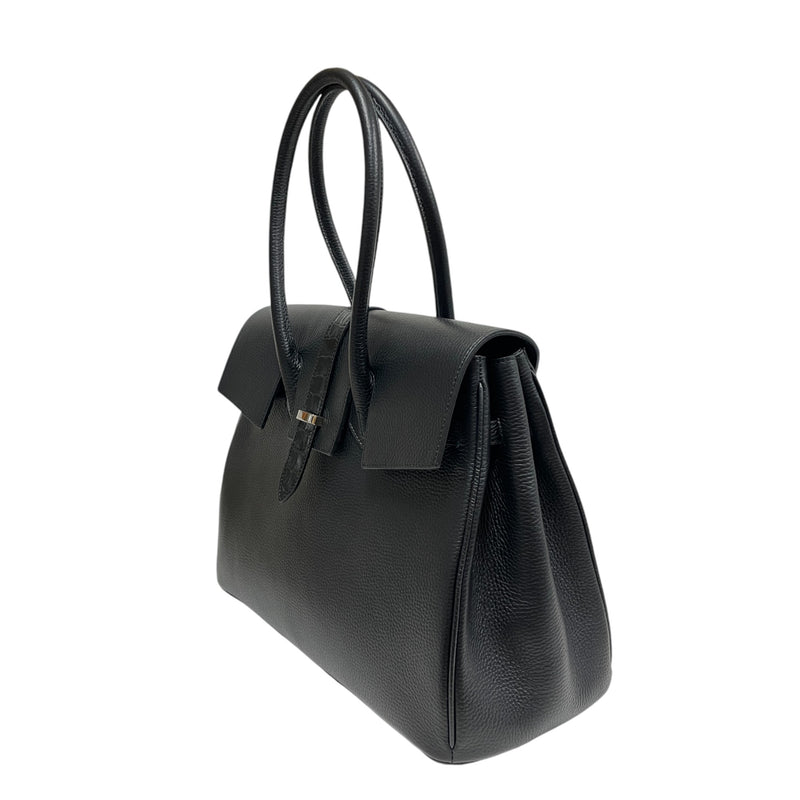 [Shrink leather]<br>Voyage L bag<br>color: Black