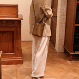 [Croc pattern]<br>Box sacoche L<br>color: khaki