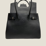 [Shrink leather x croco pattern leather]<br>Voyage L bag<br>color: black