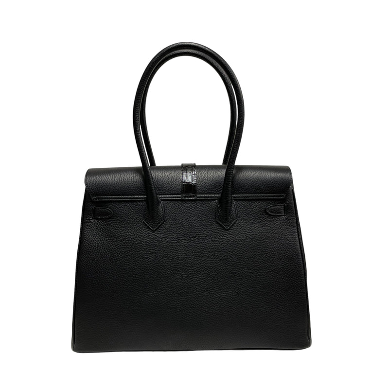 [Shrink leather]<br>Voyage L bag<br>color: Black