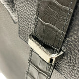 [Shrink leather x croco pattern leather]<br>Voyage L bag<br>color: black