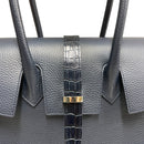 [Shrink leather]<br>Voyage L bag<br>color: Navy