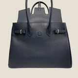 [Shrink leather x croco pattern leather]<br>Voyage L bag<br>color: navy