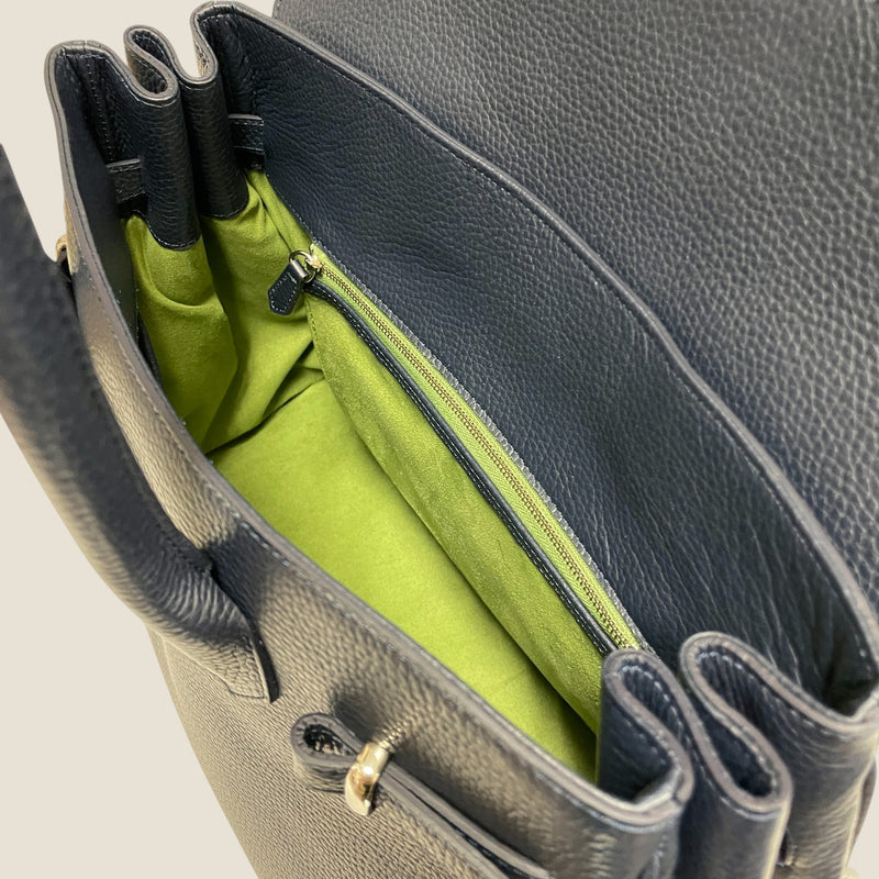 [オールシュリンクレザー]<br>ヴォヤージュLバッグ<br>color：ネイビー