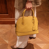 [Shrink leather] <br>round shoulders<br>color: mustard yellow