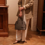 [Shrink leather] <br>round shoulders<br>color: ethane gray