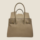 [Shrink leather x croco pattern leather]<br>Voyage L bag<br>color: taupe x taupe