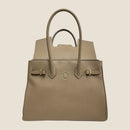 [シュリンクレザー]<br>ヴォヤージュLバッグ<br>color：トープ×トープ