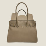 [Shrink leather x croco pattern leather]<br>Voyage L bag<br>color: taupe