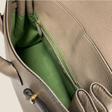 [Shrink leather x croco pattern leather]<br>Voyage L bag<br>color: taupe x taupe