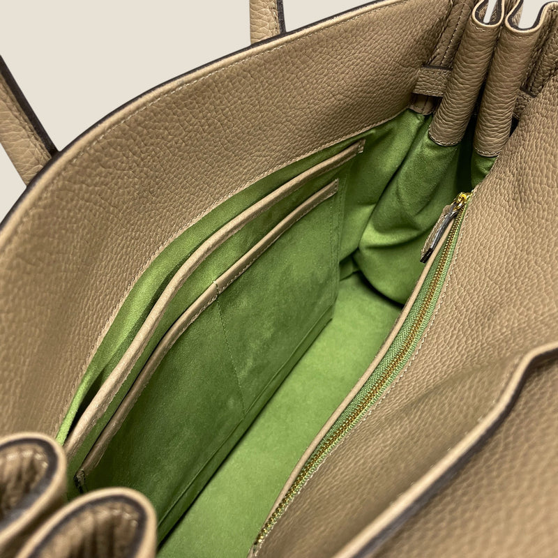 [オールシュリンクレザー]<br>ヴォヤージュLバッグ<br>color：トープ