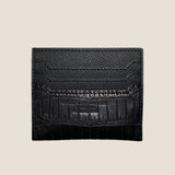 [Color Crocodile] <br>mini snap wallet <br>color: black<br>[Made to order]