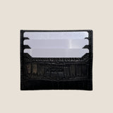 [Color Crocodile] <br>mini snap wallet <br>color: black<br>[Made to order]