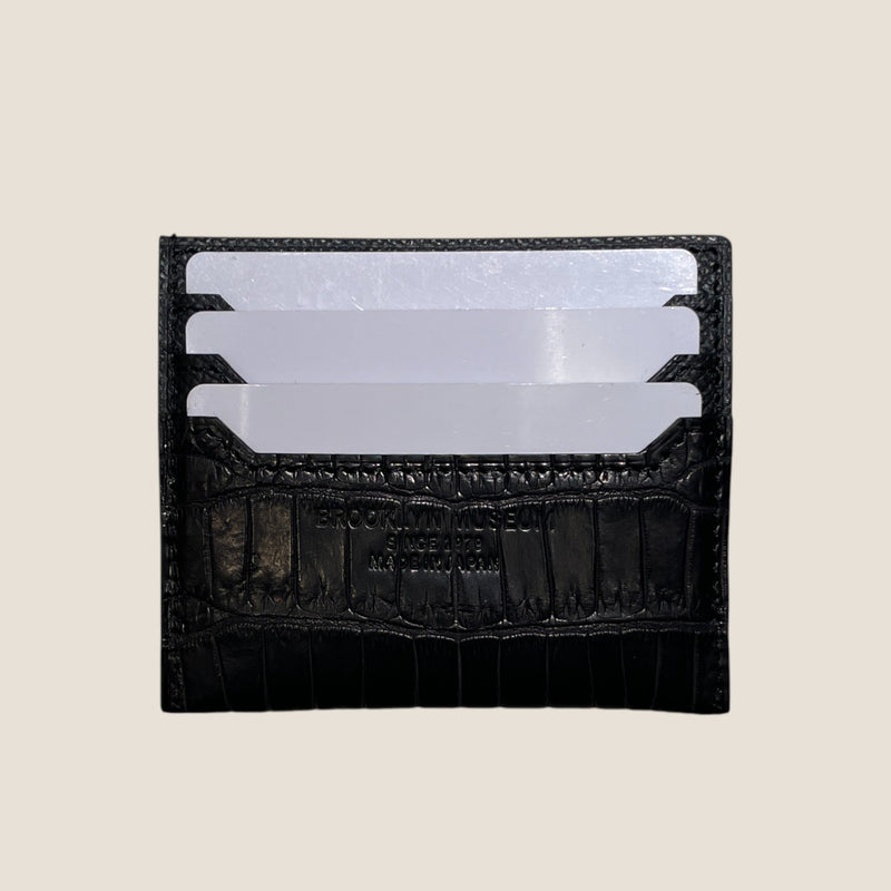 カラークロコダイル] ミニスナップウォレット color：ブラック