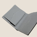 [フレンチカーフ] <br>ミニインターナショナルウォレット<br>color：アイスグレー