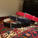 [Salvage PROJECT]<br>[Croc pattern leather] <br>35mm belt<br>color: red