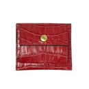 [サルベージ PROJECT]<br>[クロコパターンレザー] <br>ミニスナップウォレット<br>color：レッド