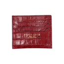 [サルベージ PROJECT]<br>[クロコパターンレザー] <br>ミニスナップウォレット<br>color：レッド