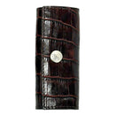 [サルベージ PROJECT]<br>[クロコパターンレザー] <br>三連キーケース<br>color：ダークブラウン