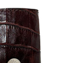 [サルベージ PROJECT]<br>[クロコパターンレザー] <br>三連キーケース<br>color：ダークブラウン