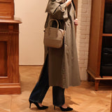 [Shrink leather]<br>postman mini shoulder<br>color: taupe