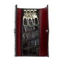 [サルベージ PROJECT]<br>[クロコパターンレザー] <br>三連キーケース<br>color：ダークブラウン