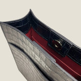 [Croc pattern]<br>Box sacoche L<br>color: navy