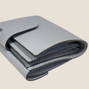 [フレンチカーフ] <br>ホックアップウォレット<br> color：アイスグレー