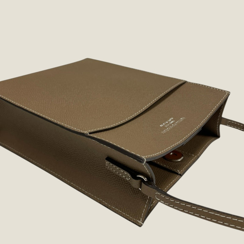 [French calf]<br>Box Sacoche L<br>color: Tope