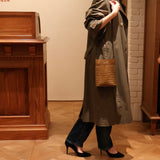 [Croc pattern]<br>Box sacoche L<br>color: khaki