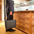 [フレンチカーフ] <br>パレストートバッグ<br>color：ネイビー