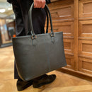 [フレンチカーフ] <br>パレストートバッグ<br>color：ネイビー