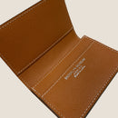 [フレンチカーフ] <br>通しマチカードケース<br>color：キャメル